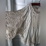 Democracy  Crochet Lace embroidery Boho Blouse top front tie sz L oversized Photo 4