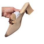 Newbella Nude Ponited Toe Heeled Mules Size 8 New In Box Work Office Photo 2