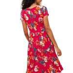 Loft NWT  Floral Pleated Skirt Stretch Dress Size 14 Photo 2