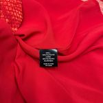 NBD Structured Shoulder Fauna Wrap Dress Red Orange Snake Chiffon size Small Photo 1