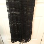 Missguided NWT  Black Jersey Crochet Wide Leg Jumpsuit Swim Cover Up Size US8 Photo 2