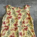 Tahiti Reef Club Dress Womens Large Yellow Pink Hawaiian Floral Beach Tropical Photo 4
