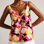 Ted Baker  London Double Layer Effect Thaliah Cami Bright Pink size 4 / 10 NWT Photo 0