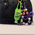 ๐ Handmade Halloween Beaded Keychain Charm ๐ป Purple Photo 3