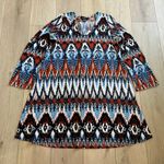 Karen Kane   Mazatlan Ikat Print A-Line Trapeze Stretch Dress Size XL Photo 1