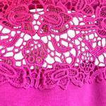 Roamans Womens Sweatshirt Size 1X Lace Detail French Terry Athleisure Oversized Pink Photo 8