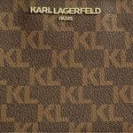 Karl Lagerfeld NWT Karl‎ Lagerfeld Monogram Leather Wristlet Mini Bag Wallet Photo 3