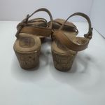 Born concept BOC Brown Leather Cork Wedge Sandals Size 7 Photo 3