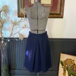 L'AUTRE CHOSE Italian Virgin Wool Box Pleat Skirt Made in Italy Sz 42/US 6💚🎀 Blue Photo 1