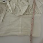 Aritzia TNA‎ Womens Blouse Tank Size XS White  Tank  Cropped Elastic Photo 4