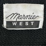 Vintage 80s Marnie West Sequin Beaded Black Sweater Size M‎ Holiday Party Gold Size M Photo 2