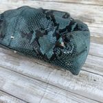 Cristian Leather Purse Blue Snake Shoulder Bag Shimmer Y2K Baddie Edgy Studded Photo 4