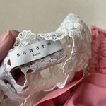 Sandro NWOT  two-tone lace dress with high neck Photo 14