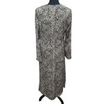 Mango Women's Size 6 Animal Print Long Sleeve Maxi Dress Cheetah Leopard Print Photo 6