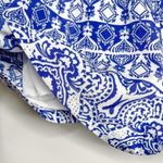 Buckle Blue Rain West Wind High Waisted Printed Shorts Large Blue White Photo 6