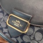 Coach  Morgan Saddle Bag In Signature Chambray ch143 Photo 4