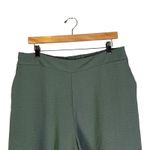 Nine West  Crop Wide Leg Pants Olive Green Textured Elastic Waist XL Photo 1