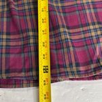 Entro  Pink plaid puff sleeve popover top ruffle fall oversized M cotton casual Photo 11