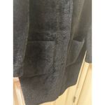 J. McLaughlin SOFT BLACK Button Front Stadium Coat Size M Trench Photo 3