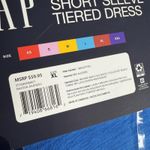 Gap  Short Sleeve Tiered Lightweight Cotton Jersey T-Shirt Mini Dress XL Blue Photo 3