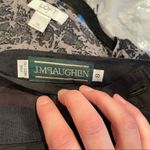 J. McLaughlin  Black Linen Short Pencil Skirt Womens 8 Modest Preppy Academia Photo 5