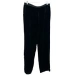 J. McLaughlin  Size 10 Pants Black Velvet Straight Leg Silk‎ Formal Business Chic Photo 1