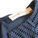 Tory Burch  Navy Blue Eyelet Sleeveless Dress A-Line Party Size Medium Women's Photo 11