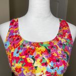 CAbi All Over Floral Watercolor Luisa Racerback Round Neck Tank Top Size Small Photo 2