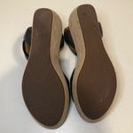 Clarks Hazelle Black Snake-Embossed Leather Wedge Comfort Sandals Size 10 Photo 7