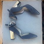 Adrienne Vittadini  Gray Suede Heels with Mirror Heel Photo 4
