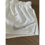 Nike Women's Dri-Fit Athletic Shorts M White Grey Running Gym Photo 2