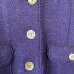 Eileen Fisher Double knit Felt Wool Military Style Blazer size Large Photo 4