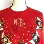 Jerzees Vintage 80’s Red Ugly Christmas Sweat Shirt Size L Photo 5