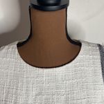 J.Crew sheath dress in textured tweed with contrast fringe trim ivory size 12 Photo 6