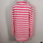 Telluride Pink and White Stripe Fleece Pullover Size Medium Comfy Pink Fleece Photo 4