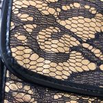 Betsey Johnson Royal Lace Clutch Black Gold Lace Snap Close Chain Handle Dresssy Photo 5