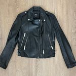 ZARA Genuine Leather Biker Jacket Photo 2