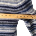 Eagle's Eye Vintage 90s Large 100% Wool Blue Striped‎ Grunge Full Zip Sweater Photo 6