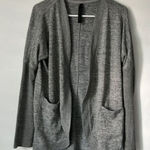 90 Degree by Reflex Waterfall Open Front Cardigan Sweater Cozy Gray Medium Photo 0
