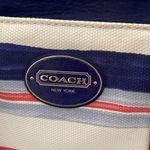 Coach Candace Legacy Red Navy and Cream Striped Women's Bag EUC Photo 3