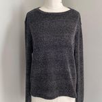 H&M Divided Silver Tinsel Knit Dark Grey Sweater Photo 0