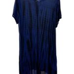 Lacausa Dress Size Medium Tie Dye Mini Asymmetrical Pockets Blue Black Photo 1