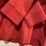 Denim & Co Red Cotton Stretch Collared Plaid Detail Quarter Zip Pullover Size L Size L Photo 8