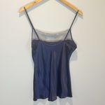 Julianna Rae Navy Silk Lace Trim Cami Photo 1