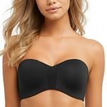 Maidenform  Strapless Push Up Bra Womens L Black Smooth Lined SN1252 Photo 0