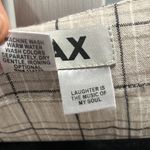 Flax  Beige and Black Plaid Check Linen Summer Jacket, Size M Photo 5