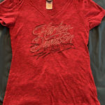 Womens Red Harley Davidson T Photo 0