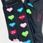 Hot Sox Women's Black Socks with Colorful Heart Motifs New With Tag Photo 3