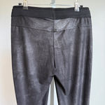 BCBGMAXAZRIA sz S Black Faux Snakeskin Leggings Ankle Zippers Photo 7