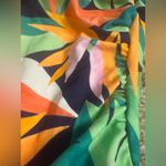 Time and Tru V Wire Detail One Piece Shirred Waist Tropical Swimsuit Photo 1